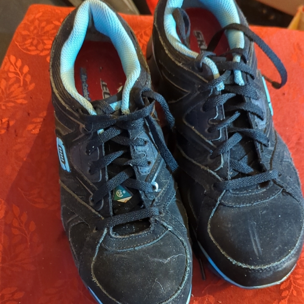 Black and Blue Athletic Shoes